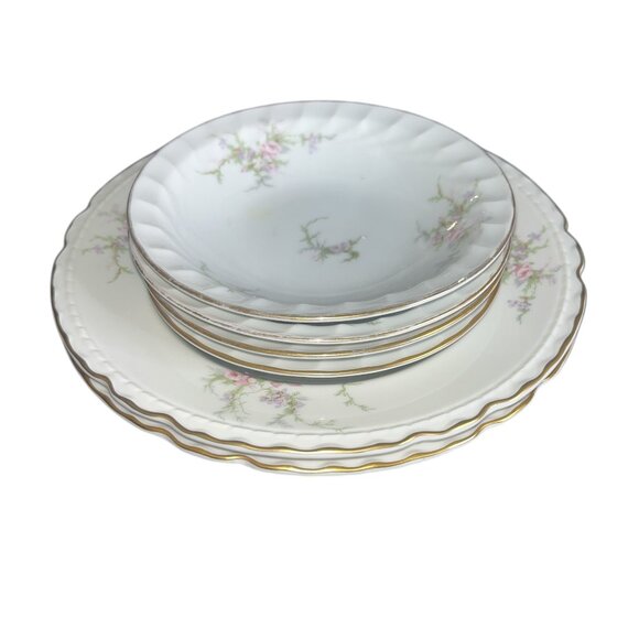 Vintage Royal Jackson Sandra Fine China Platter and Bowl Set of 8 Pieces - Picture 2 of 7